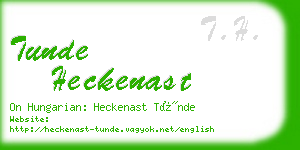 tunde heckenast business card